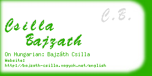 csilla bajzath business card