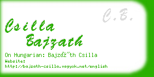 csilla bajzath business card